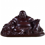 1 tk Eebenipuu nikerdus Maitreya Buddha kuju dekoratsioon T&auml;ispuidust k&auml;sit&ouml;&ouml; Feng Shui &otilde;nne palumine Ohutuse tagamine 15x8x7cm