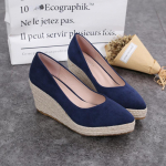 Suede Kiilkingad Naiste Pumbad Terava Ninaga K&otilde;rged Kontsad Platvormiga Espadrillid Kingad Samad Kui Printsess 39 sinine