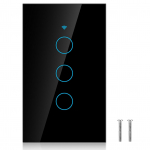 WiFi puuteekraani &uuml;he ringi l&uuml;liti Alexa Google 3-Way AC jaoks (Must ) must