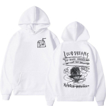 R&auml;ppar JUICE WRLD Moodne Huppar Naistele Unisex Vabaaja Retro Pullover S valge