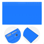 Silicone Soldering Pad 70x40 cm Foldable Heat Resistant Washable Anti Slip Easy to Clean for Cameras sinine