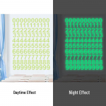 Fluorestseerivad digitaalsed helendavad kleebised magamistoa v&otilde;i lastetoa jaoks - 100 seinakaunistuse komplekt