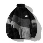 Unisex Paaride Sherpa Jakk - Meeste ja Naiste Kollektsioon Triple Extra Large must/tumehall v&auml;rv