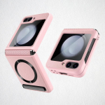 Magnetiline tugijalg Magsafe telefonikotile Samsung Galaxy Z Flip 6 5 Flip6 Flip5 5G jaoks, hingedekaitse, klaaskile, nahast kate Galaxy Z Flip6