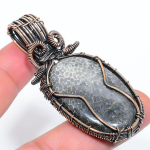 Stingray Coral Handmade Copper Wire Wrap Jewelry Pendant 2.56 q7h02