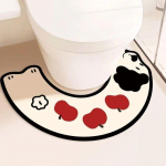 U-kujuline tualettp&otilde;randamatt vannitoamatt veeimav libisemiskindel kumer jalgealune matt vannitoa pritsmed diatomiitmudamatt vannituba 39cm &times; 65cm