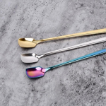 V&auml;rviline lusikas pika k&auml;epidemega lusikad s&ouml;&ouml;giriistad kohvi joomise t&ouml;&ouml;riistad k&ouml;&ouml;gividin roostevaba terasest s&ouml;&ouml;giriistad s&ouml;&ouml;giriistad mini magustoit h&otilde;be