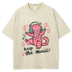 &Uuml;lisuur T-s&auml;rk, happepestud tr&uuml;kiga retro punk T-s&auml;rk meestele, naistele, t&auml;iskasvanutele, 100% puuvill, Harajuku vabaaja t&auml;navamood S