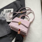 L&uuml;hikese k&auml;epidemega v&auml;ikesed k&auml;ekotid Naiste mood Roosa klapiga trapetsikujuline crossbody kott Uus daami igap&auml;evane t&ouml;&ouml; koti alla