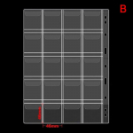 Kaasaskantav m&uuml;ntide kogumise komplekt mitme taskuga PVC l&auml;bipaistev lahtiste lehtedega filateeliaraamatualbum lukuga kaitsega