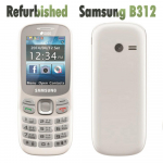 Renoveeritud Samsung Metro 312 B312E mobiiltelefon kahe SIM-kaardiga simple set valge