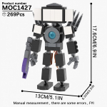 MOOXI Skibidi Tualettlaagri Komplekt MOC Klotsid M&auml;ng Super Titaan Boss Woofer TV Kaamera K&otilde;lar Sireen Mees Boss Ehitusklotsid Laste M&auml;nguasjad