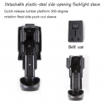 Taskulambi tasku 360 kraadi p&ouml;&ouml;rlev avatud &uuml;laosaga kompaktne taskulambi hoidik teenistusv&ouml;&ouml; jaoks v&auml;litingimustes telkimiseks/matkamiseks/ronimiseks