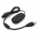 Must PC traadita kontrolleri m&auml;nguvastuv&otilde;tja USB-adapter Xbox 360 kontrollerile