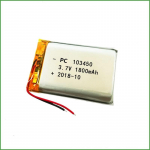 Laetav LiPo aku 103450 3,7V 1800mAh | Bluetooth-k&otilde;rvaklappidele, nutikelladele, POS-seadmetele, meditsiiniseadmetele kollane