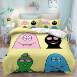 Armas multikakarakter Barba-papa Roosa Voodipesukomplekt, Tekikate Voodikomplekt Tekikate Padjap&uuml;&uuml;r, Kuningas Kuninganna &Uuml;heinimese Suurus Poistele T&uuml;drukutele T&auml;iskasvanutele EU Single 135x200cm