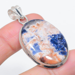 Natural Sodalite Gemstone 925 Sterling Silver Jewelry Pendant 1.97 z0c33