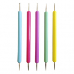 5 tk/komplekti k&uuml;&uuml;net&auml;ppidega pliiats Kahepealine reljeefne pliiats, mustri j&auml;litav pliiats k&uuml;&uuml;nekunsti t&ouml;&ouml;riistad isetegemise manik&uuml;&uuml;ri jaoks 5pcs