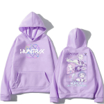 KPop Deemonik&uuml;tid Hupparid Kaup Kpop Mehed Naised Dressipluus Moodne Mitmek&uuml;lgne T&auml;navariided &Uuml;le suuruse Y2K Pulloverid Trendid Anime Topid XXXL white