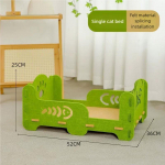 Vildist Kassimaja 2-kihiline Kassikraapimislaud Siseruumides Multifunktsionaalne Lemmiklooma Eemaldatav Voodi Kutsikatele Kassipoegadele V&auml;ikestele Lemmikloomadele  K&uuml;&uuml;nte Teritamine Kassivoodi M&auml;nguasi single layer roheline