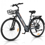 VARUN VARC7008 Naiste stiilis linnas&otilde;idu elektriratas koos lisatooliga 250W mootor 36V10Ah aku Pendelrattaks 27,5-tolline ratas Maastiku elektriratas valge