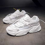 S&uuml;gis Meeste Kingad Mugavad Trendikas Naiste Tossud Meeste Paks Tald Jalgsimatkad Jalatsid Meeste Robustsed Tossud Chaussures Paar 35 valge
