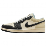 Air Jordan 1 Low SE Coconut Milk Black Meeste tossud Kreemjas Musliin Meeskonna-Kuld HQ3437-101 44
