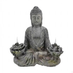 Buddha skulptuur p&auml;ikesevalgustusega v&auml;lialadele Lotus