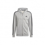 Adidas Essentials Fliis Kolm Triipu T&auml;ispikk t&otilde;mblukuga Huppar Meeste hupparid Hall GK9034 XXL