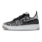 Nike Air Force 1 Flyknit NN Kangas Taaskasutatav Kerge Klassikaline Vastupidav Madalad Laste Tennised Must Valge Laste Tennised DM1060-001 35.5