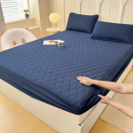 Veekindlad Voodikatted, Puuvillapolsterdatud Niiskuskindlad ja Libisemiskindlad Kaitsekatted, T&auml;ielikult Katvad Simmonsi Madratsi Kaitsekatted, Voodikatted 200*200cm tumesinine v&auml;rv