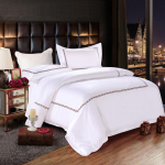 60ndate tikanditega puuvillasatiinist voodipesukomplekt - neli osa Single Duvet Cover 2.1x2.4 (Fits 190x220 Duvet)