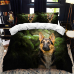 Saksa lambakoera tekikott King Queen 3D armsa koera mustriga voodipesukomplekt lastele poistele t&uuml;drukutele armsa lemmiklooma kutsika pehme lohukott EU single(135x200cm)