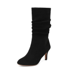 FOREADA Naiste poolsaapad &Uuml;mar nina &Otilde;hukesed k&otilde;rged kontsad Volditud &Uuml;htne Br&auml;ndidisain Naiste moekingad Talvine Must Aprikoos 43 36 must