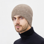 Wool Double-Layer Thermal Knitted Beanie One Size
