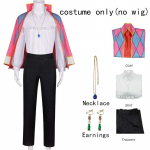Howli Cosplay Kost&uuml;&uuml;m Anime T&auml;iskomplekt Jope S&auml;rgi P&uuml;kste Kaelakee K&otilde;rvar&otilde;ngastega Halloweeni jaoks Comic Con Suur Suurus Howli R&otilde;ivad XS