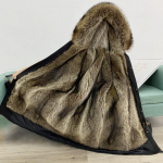 Parka meeste naarvoodriga, eemaldatavast kunstlikust reksk&uuml;&uuml;likukarvast, &uuml;hes t&uuml;kis, keskmise pikkusega karusnaha ja sametjakk talveks 4XL helepruun v&auml;rv