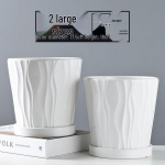 Suur keraamiline lillepott alusega Pothose, &auml;mbliktaimede ja sukulentide jaoks Ceramic Large
