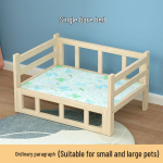 Tammepuidust lemmikloomavoodi: Eemaldatav, pestav maast k&otilde;rgemal olev voodi kassidele ja koertele, k&otilde;ik suurused Small (5 lbs) 56*36cm