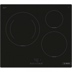 Table induction 60cm - BOSCH PUJ611BB5E SER4 Noir - 3 foyers - L592xP522 mm