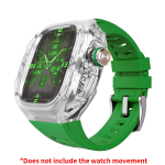 Luksuslik modifikatsioonikomplekt Apple Watch Ultra 3/2/1 49mm jaoks Spordikummirihm+Korpus Iwatch ultra 49mm jaoks L&auml;bipaistev Glacier Case &Uuml;mberehituskomplekt Ultra 3 2 1 49MM
