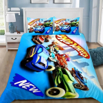 Hot Wheels Autod Tekikott Padjap&uuml;&uuml;r Voodipesukomplekt T&auml;iskasvanu Poiss T&uuml;druk Magamistoa Kaunistus Laste Kingitus &Uuml;he- v&otilde;i Kahekohaline Suur Suurus EU Twin(135x200cm)