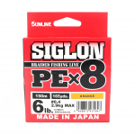 Sunline PE Line X8 Siglon 150M PE 0,4 6LB Oranž (1847)