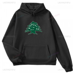 Liibanoni Vabariik Kaart Lipp Graafilised dressipluusid Riiklik Embleem Cedrus Deodara Pusad Meestele Riided Vabaaja naiste kapuuts S