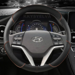 Mikrokiust nahast libisemiskindel auto roolikate 38cm 15 Hyundai Tucson 3 2015 2016 2017 2018 auto jaoks kohv