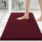 Olanly Chenille Vannimatt Moodne libisemiskindel Pehme kohev Vannimatt Vannituppa Superimav P&otilde;randamatt Pestav Vannitoamatt 43x62cm(17X24inch)