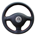 Kunstnahast autojuhtimiskangi kattekomplekt Volkswagen VW Golf 4 Passat B5 1996-2003 Seat Leon 1999-2004 Polo 1999-2002 jaoks Yellow Thread gray