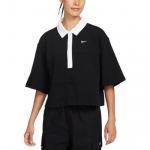 Nike Sportswear Naiste &Uuml;lem&otilde;&otilde;duline L&uuml;hikeste Varrukatega Polo Topp IB2154-010 EU L must