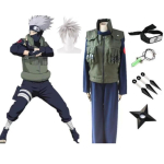 Anime Neljas Hokage Kakashi Hatake Cosplay Kost&uuml;&uuml;m Noorele Ninjale, Sisaldab Parukat. M sinine