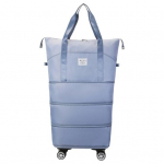 Suure mahutavusega laiendatav reisikott lukuga veekindel rebenemiskindel pagasikott p&ouml;&ouml;rlevate ratastega duffelkott kohver sinine